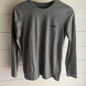 Patagonia Charcoal Long Sleeve Logo Responsibili-Tee XS T-shirt